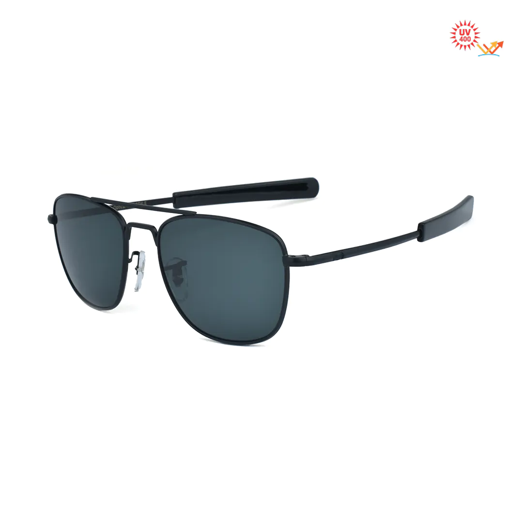 Black Grey Double Bridge Sunglassses - Image 2