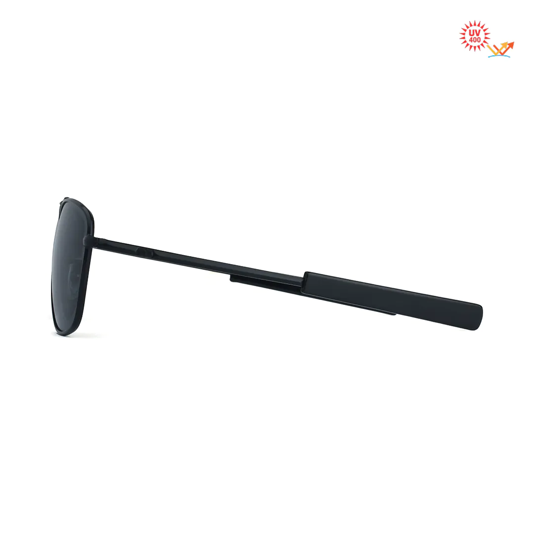 Black Grey Double Bridge Sunglassses - Image 4