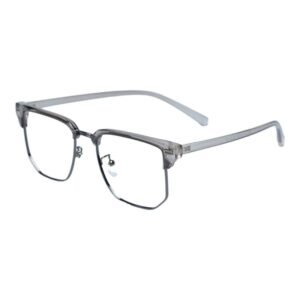 Premium Transparent Gray Square Eyeglass Frame